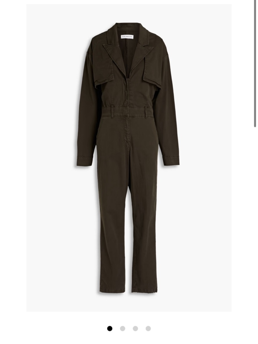 Good American Utility Long-Sleeve Jumpsuit in Olive - Women